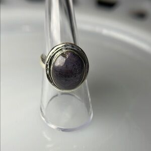 Star ruby gemstone sterling silver ring